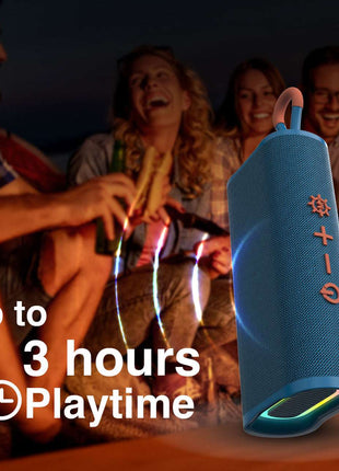 Laser Splash Proof Bluetooth Speaker Blue