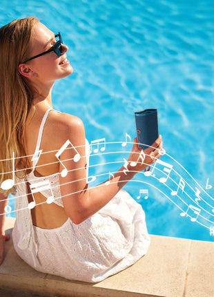 Laser Splash Proof Bluetooth Speaker Blue