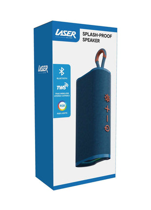 Laser Splash Proof Bluetooth Speaker Blue