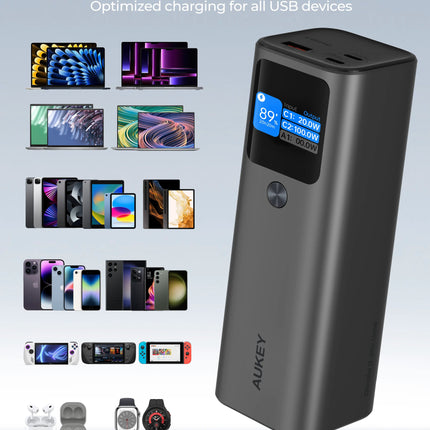Aukey Sprint X 27.6K 140W 27,600mAh Portable Power Bank with PD3.1 (PB-Y45)