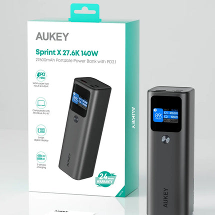 Aukey Sprint X 27.6K 140W 27,600mAh Portable Power Bank with PD3.1 (PB-Y45)
