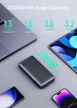 Aukey Sprint X 20K 30W 20000mAh Portable Power Bank with PD3.0 (PB-Y42)