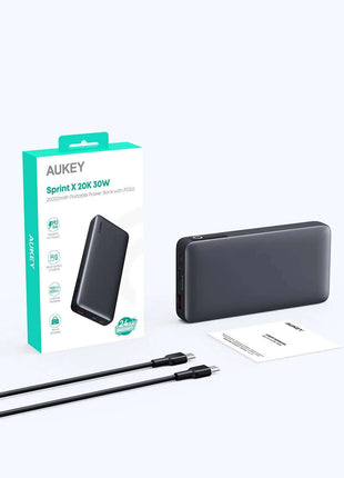 Aukey Sprint X 20K 30W 20000mAh Portable Power Bank with PD3.0 (PB-Y42)