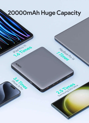 Aukey Sprint X 20K 100W 20000mAh Laptop Power Bank with PD3.0 (PB-Y44)