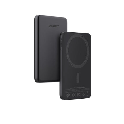 Aukey MagFusion M Qi2 5000mAh Magnetic Wireless Power Bank - Grey (PB-MS07)