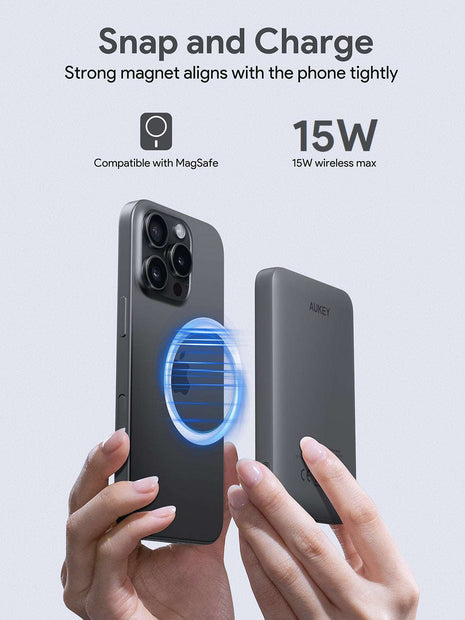 Aukey MagFusion 5000mAh Magnetic Wireless Charging Power Bank (PB-MS03)