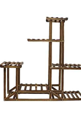 5-Tier Wooden Plant Stand Flower Display Shelf Indoor Outdoor Garden
