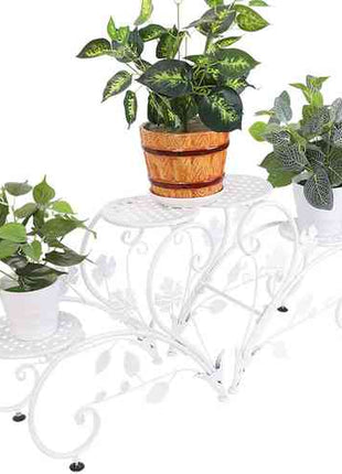Set of 2 Plant Stand Wedding Garden Flower Shelf Rack