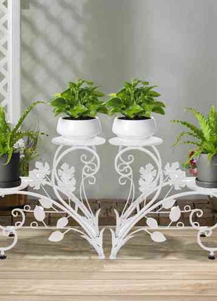 Set of 2 Plant Stand Wedding Garden Flower Shelf Rack