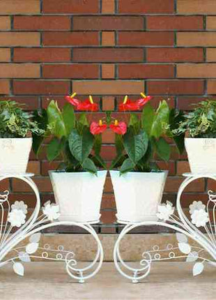Set of 2 Plant Stand Wedding Garden Flower Shelf Rack