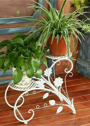Set of 2 Plant Stand Wedding Garden Flower Shelf Rack