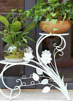 Set of 2 Plant Stand Wedding Garden Flower Shelf Rack