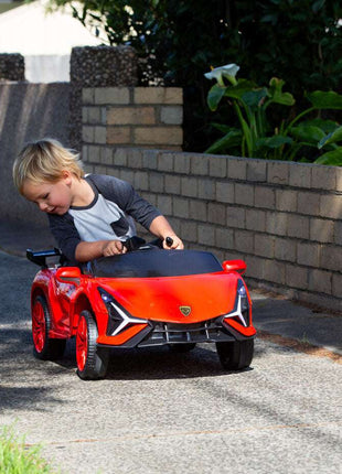 Ferrari Inspired 12V Ride-on Electric Car with Remote Control - Red