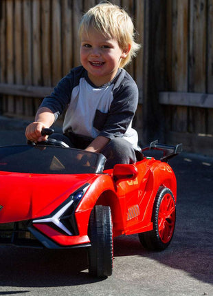 Ferrari Inspired 12V Ride-on Electric Car with Remote Control - Red