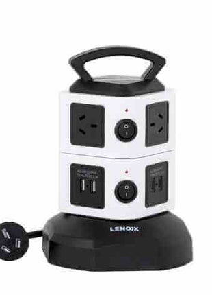 Tower Power Board with 6 Outlets + 2X USB A & 2X USB C