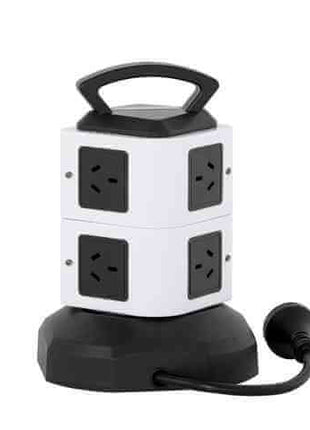 Tower Power Board with 6 Outlets + 2X USB A & 2X USB C