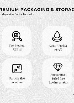 Orku 1Kg Epsom Salt - Magnesium Sulphate Bath Salts Skin Body