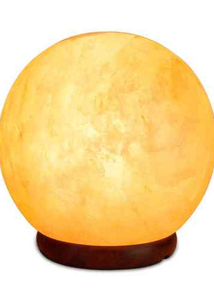 12V 12W 5" Ball Himalayan Pink Salt Lamp Carved Rock Crystal Light Bulb On/Off