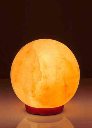 12V 12W 5" Ball Himalayan Pink Salt Lamp Carved Rock Crystal Light Bulb On/Off