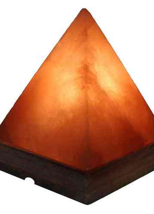 12V 12W Pyramid Himalayan Pink Salt Lamp Carved Rock Crystal Light Bulb On/Off