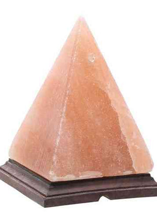 12V 12W Pyramid Himalayan Pink Salt Lamp Carved Rock Crystal Light Bulb On/Off