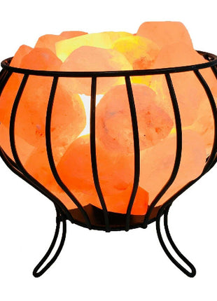 12W 12V Himalayan Pink Salt Lamp bud iron basket