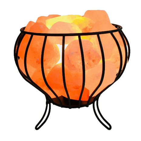 12W 12V Himalayan Pink Salt Lamp bud iron basket