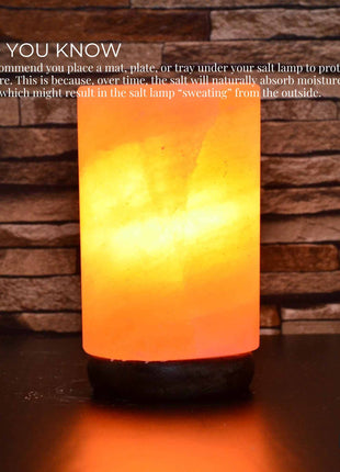 usb himalayan salt lamp on desk