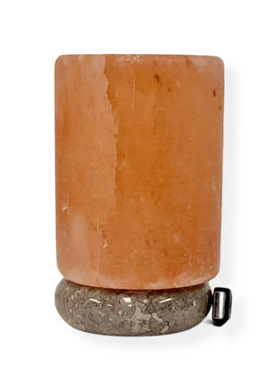 usb himalayan salt lamp cylinder carved shape