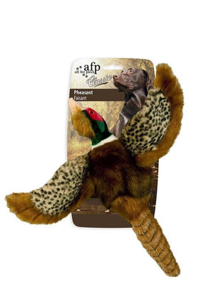Dog Plush Toy - Pheasant Squeaky Interactive Small Life Like Bird - Puppy Play