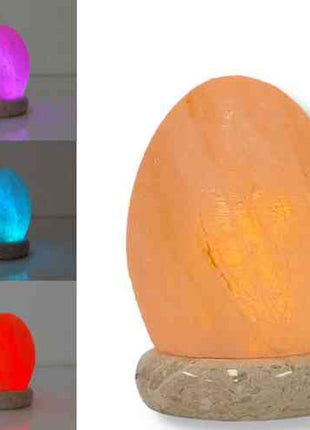 USB Colour Changing Egg Shape Himalayan Pink Salt Lamp Color Change LED Light