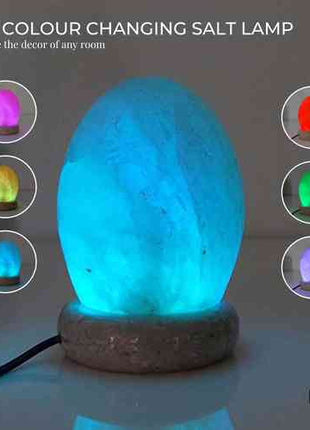 USB Colour Changing Egg Shape Himalayan Pink Salt Lamp Color Change LED Light