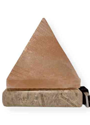 USB Colour Changing Salt Himalayan Lamp - Pyramid Shape Pink Rock LED Light