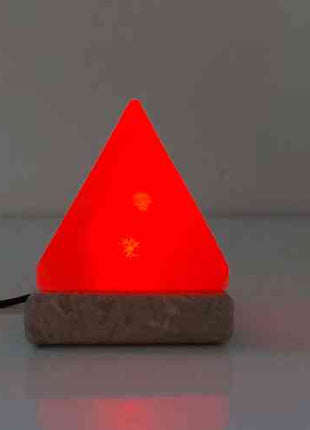 USB Colour Changing Salt Himalayan Lamp - Pyramid Shape Pink Rock LED Light