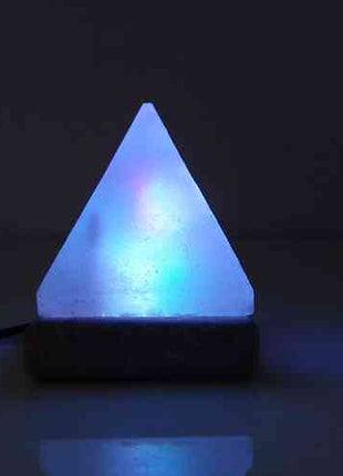USB Colour Changing Salt Himalayan Lamp - Pyramid Shape Pink Rock LED Light