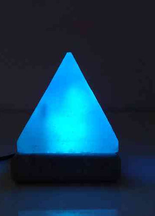 USB Colour Changing Salt Himalayan Lamp - Pyramid Shape Pink Rock LED Light