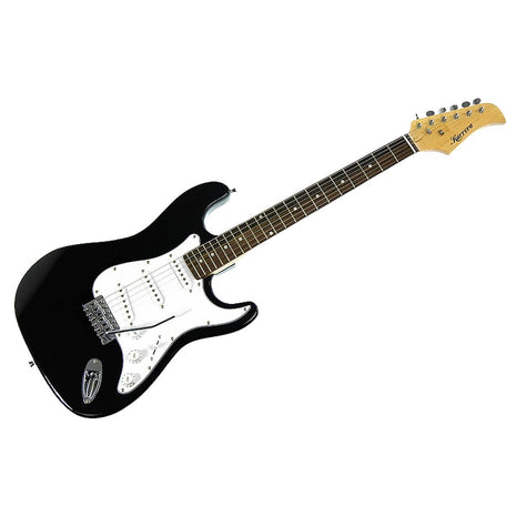 karrera 39-inch electric guitar black front view
