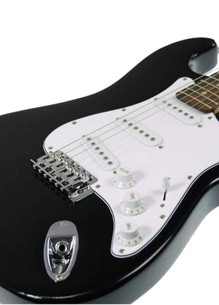 karrera 39-inch electric guitar black body detail