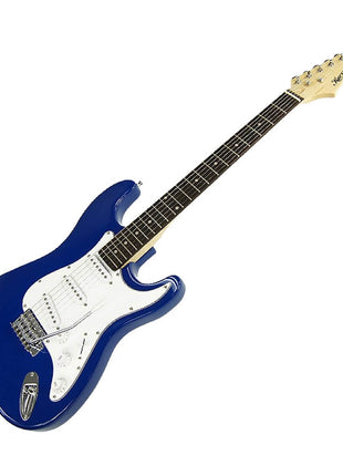 karrera 39-inch electric guitar blue front view