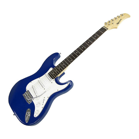karrera 39-inch electric guitar blue front view