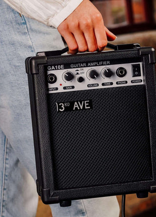 3rd Avenue 10W Electric Guitar Practice Amplifier control panel with volume and gain