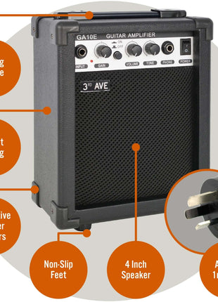 3rd avenue 10w electric guitar practice amplifier headphone output
