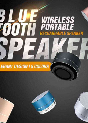 Bluetooth Speakers Portable Wireless Speaker Music Stereo Handsfree Rechargeable (Gold)(Silver)(Black)