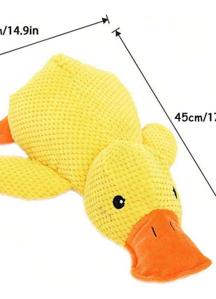 Plush Cartoon Duck Dog Toy Interactive Squeaky Pet Toy Durable Fun Chew Toy - Green