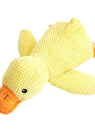 Plush Cartoon Duck Dog Toy Interactive Squeaky Pet Toy Durable Fun Chew Toy - Green