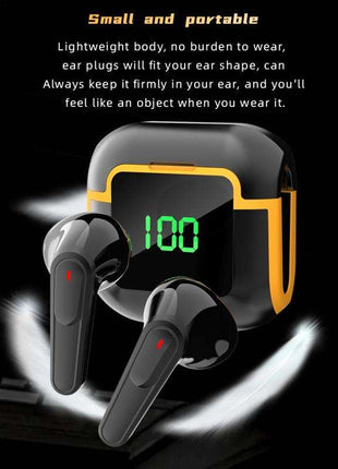 Intelligent Bluetooth Earphones with Digital Display - Pro 90 Hifi Black