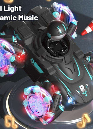 Stunt Remote Control Car with 2.4g Magic Projection - Colourful - Black Blue
