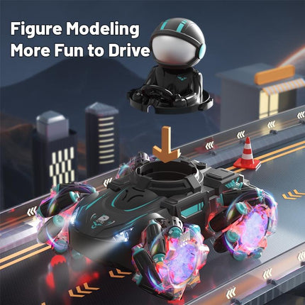 Stunt Remote Control Car with 2.4g Magic Projection - Colourful - Black Blue