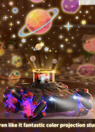 Stunt Remote Control Car with 2.4g Magic Projection - Colourful - Black Blue