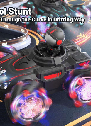 Stunt Remote Control Car with 2.4g Magic Projection - Colourful - Black Blue